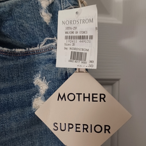 NEW Mother Superior Mid Rise Fly Cut Cropped Ankle Jeans Sz 28 - Picture 5 of 10